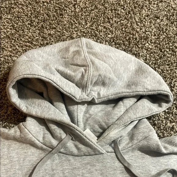 The North Face Gray Hoodie with Pink Logo - Picture 5 of 6